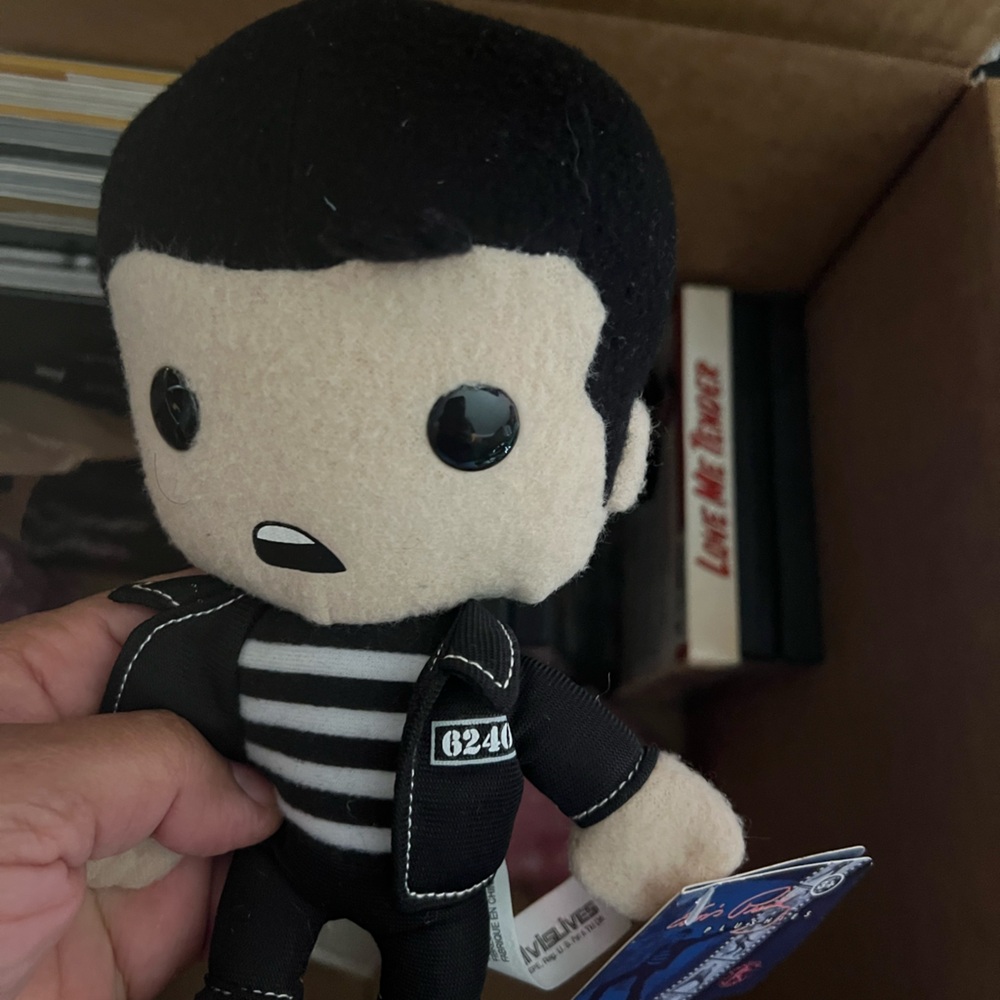 Striped Black and White Plush Toy